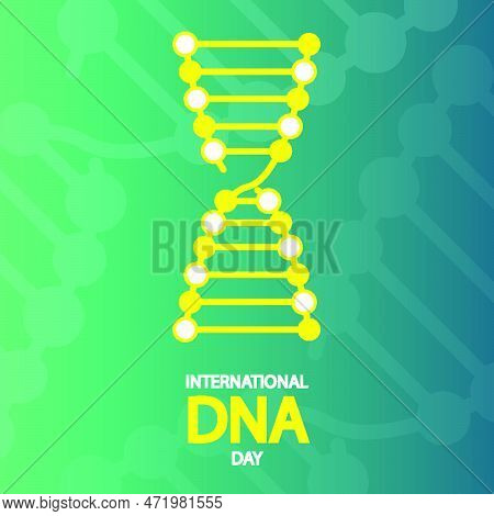 International Dna Day Banner, Vector Art Illustration.