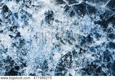 Snow Background. Ice Texture. Winter Seanson Pattern. Pile Of Snow. Nature Pattern. Snowflake Shine.