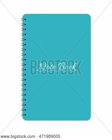 Realistic Notebook Design For Vector Illustration On White