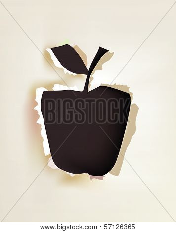 Ripped paper design for restaurant menu