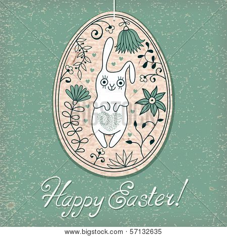 Easter egg with bunny