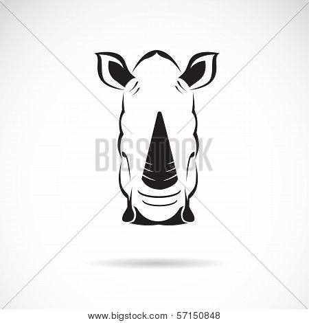 Vector Image Of An Rhinoceros Head