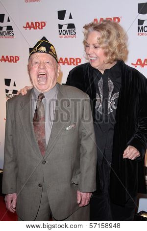 Mickey Rooney and Wife Jan Rooney at AARP Magazine's Movies For Grownups, Beverly Wilshire Hotel, Bevely Hills, CA. 02-07-11