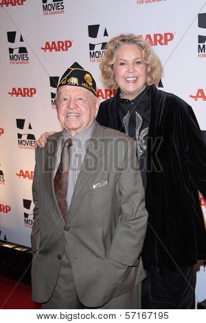 Mickey Rooney and Wife Jan Rooney at AARP Magazine's Movies For Grownups, Beverly Wilshire Hotel, Bevely Hills, CA. 02-07-11