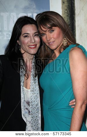Jaime Murray and Lucy Lawless at the 