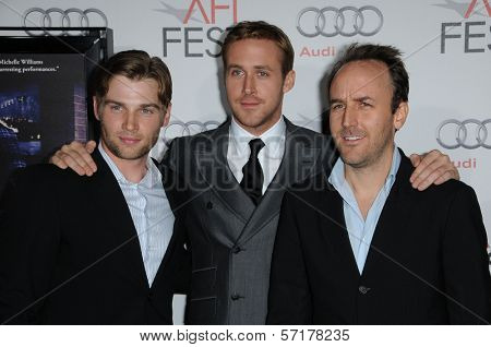 Mike Vogel, Ryan Gosling, Derek Cianfrance at the 