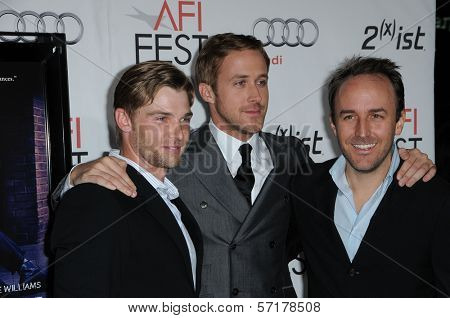 Mike Vogel, Ryan Gosling, Derek Cianfrance at the 