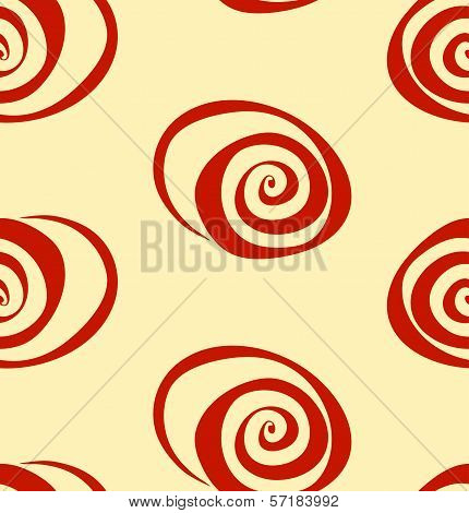 Seamless flower pattern with abstract red roses.