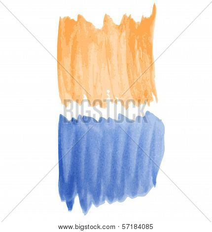 Set of watercolor design elements.