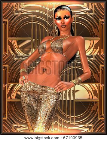 Metallic Snakeskin Girl