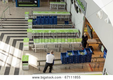 Interior Of Katowice International Airport - Pyrzowice, Poland.
