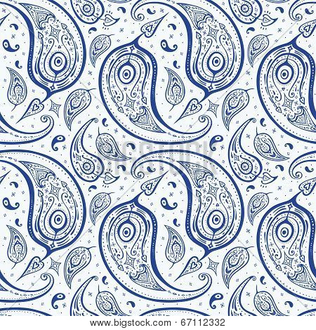 Seamless Paisley background.
