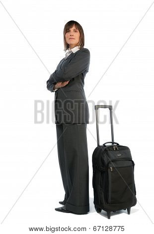 Businesswoman With Suitcase