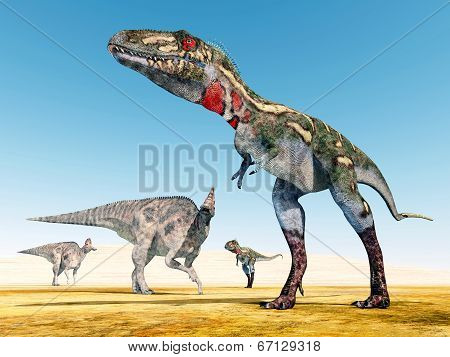 Corythosaurus and Nanotyrannus