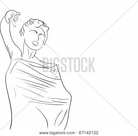 Silhouette of dancer