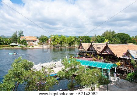 Kanchanaburi, Thailand - May 23, 2014:view Over River Kwai, Kanchanaburi Province, Thailand.
