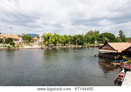 Kanchanaburi, Thailand - May 23, 2014:view Over River Kwai, Kanchanaburi Province, Thailand.