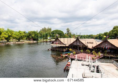 Kanchanaburi, Thailand - May 23, 2014:view Over River Kwai, Kanchanaburi Province, Thailand.