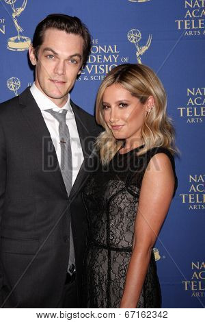 LOS ANGELES - JUN 20:  Christopher French, Ashley Tisdale at the 2014 Creative Daytime Emmy Awards at the The Westin Bonaventure on June 20, 2014 in Los Angeles, CA