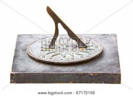 Sundial On White Background