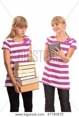 Difference Of The Books And An Ebook Reader