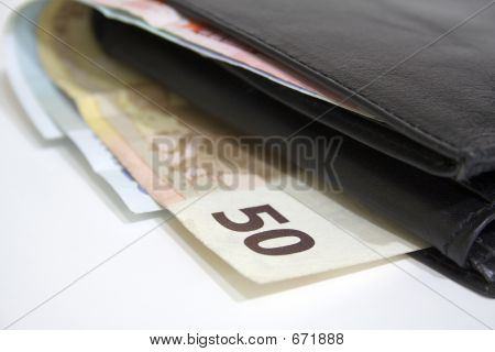Euro Bills In Wallet