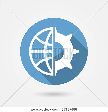 Vector global technology icon