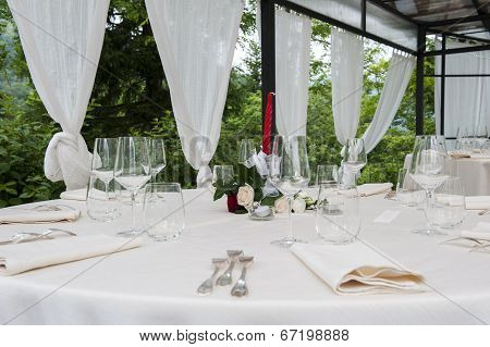 wedding table in the castle