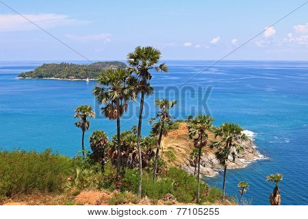Laem Phromthep Cape viewpoint in Phuket Province,Thailand 