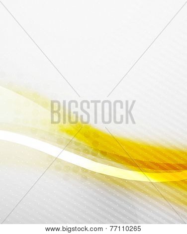 Abstract Background - Yellow shiny blurred wave, moden template
