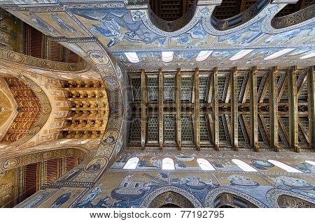Colossal half-length figure of Christ in the Monreale cathedral