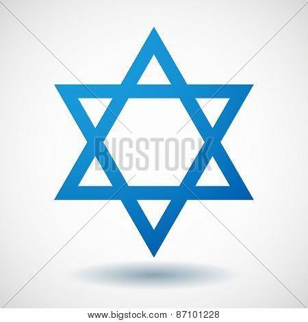 Blue David Star Icon