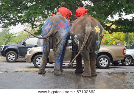 Songkarn festival in Thailand 2014