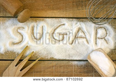 A Sugar Word With Background