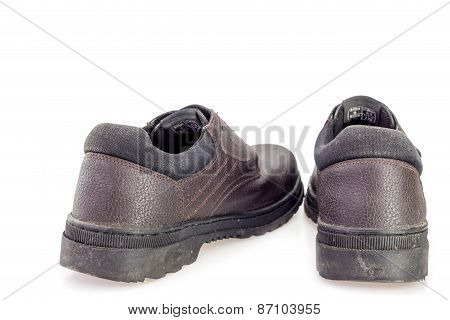 Old Black Safety Shoe For Worker