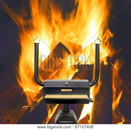 Multifunctional Cooking Oven, Flames.