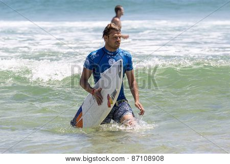Dane Reynolds competing in the Quicksilver Pro at Snapper Rocks