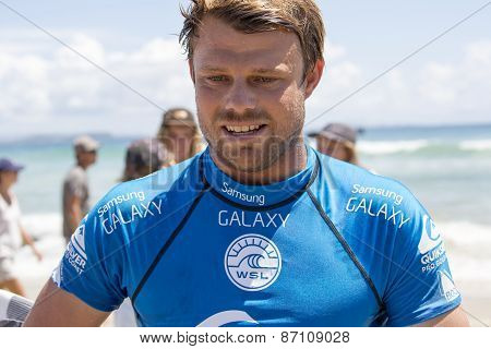 Dane Reynolds competing in the Quicksilver Pro at Snapper Rocks