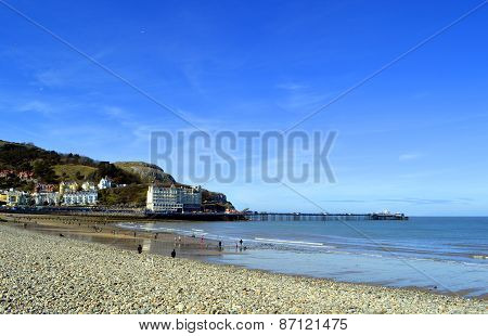 Llandudno North shore beach in North Wales