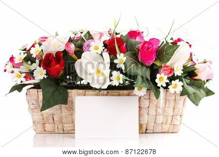 decorated flowers basket