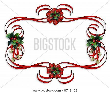 Kerstmis grens red linten