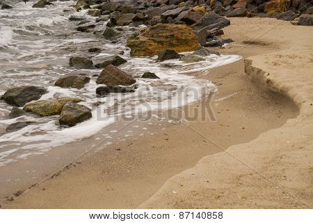 Stones On The Shore Of The Sea