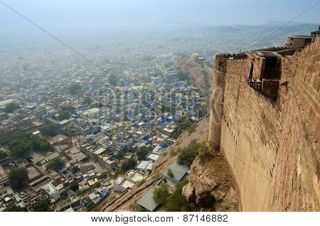 Jodhpur The Blue City View From The Mehrangarh Fort.