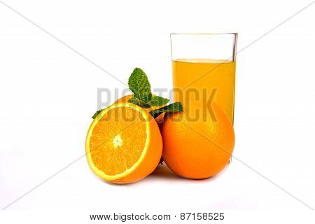 Three Oranges With Juice