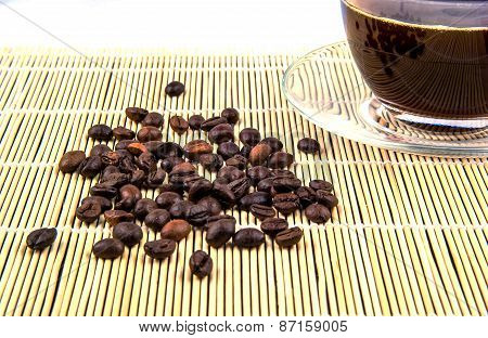Cup Of Coffee With Beans