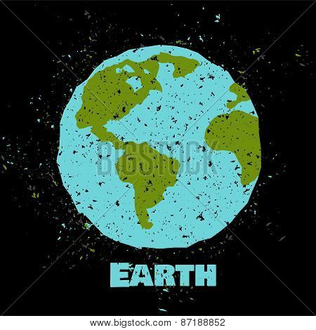 Grungy Earth poster
