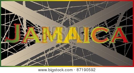 Vintage Worn Jamaica Flag