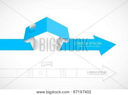 House symbol with arrow