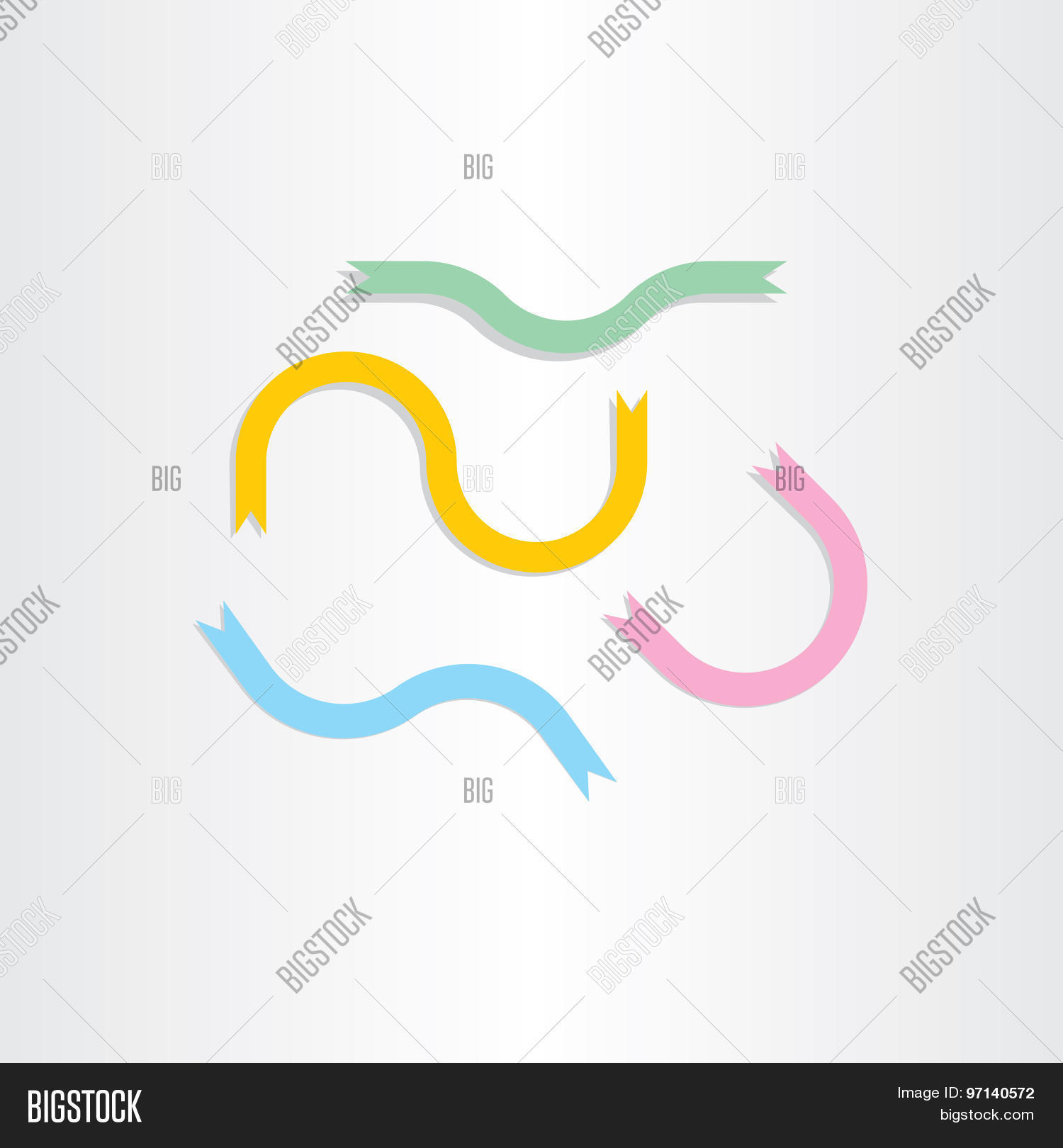 Vector Set Eps Ribbon Vector & Photo (Free Trial) | Bigstock