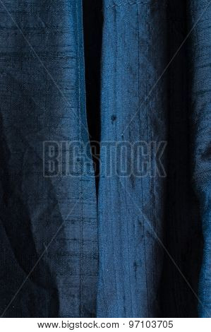 Close Up Of Fine Black Silk Textile